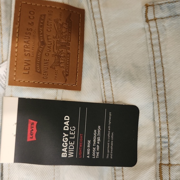 Levi's Cream Flare Wide Leg Jeans - Picture 9 of 12